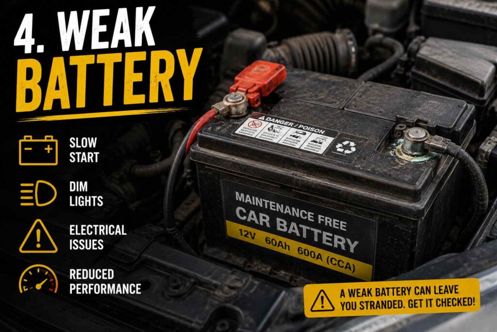 4. Weak Battery