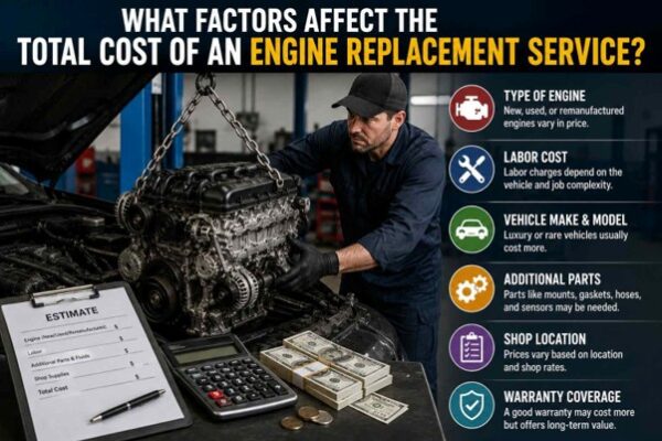 What Factors Affect the Total Cost of an Engine Replacement Service