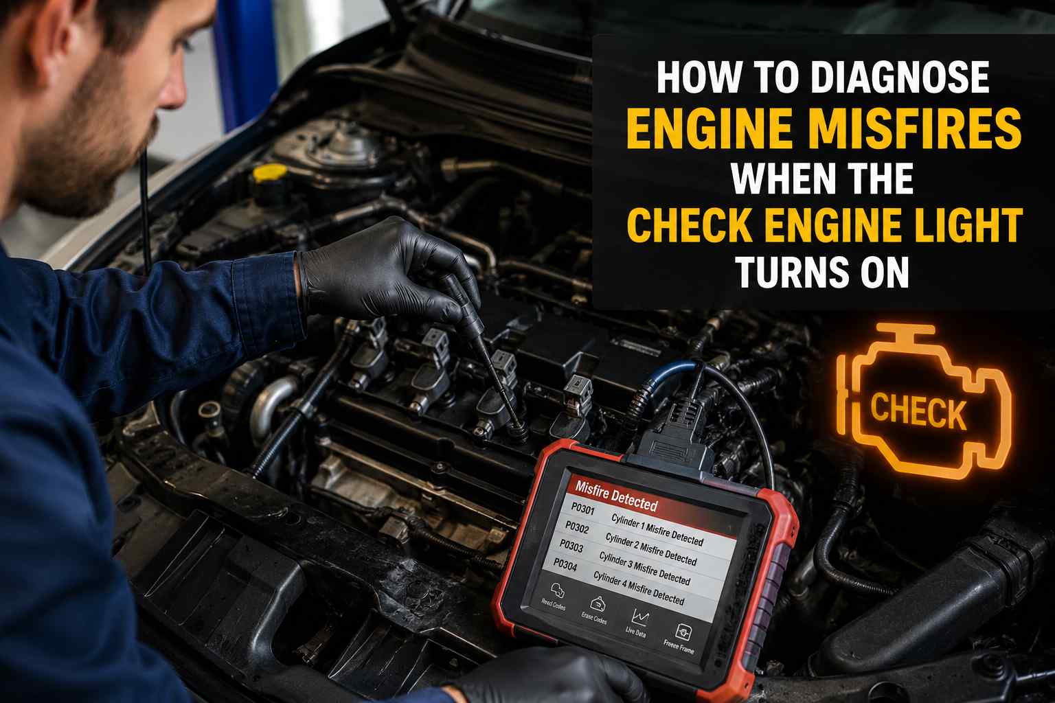 How to Diagnose Engine Misfires When the Check Engine Light Turns On